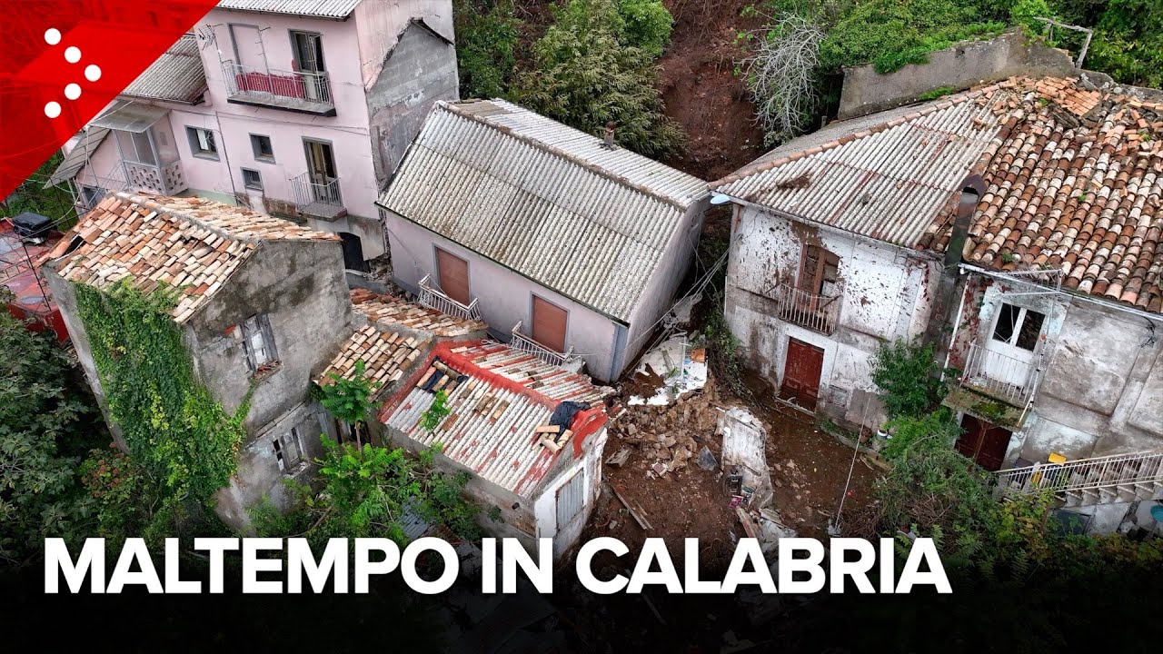 Maltempo Calabria, a San Pietro a Maida una frana trascina via una casa. Torrente distrugge un ponte