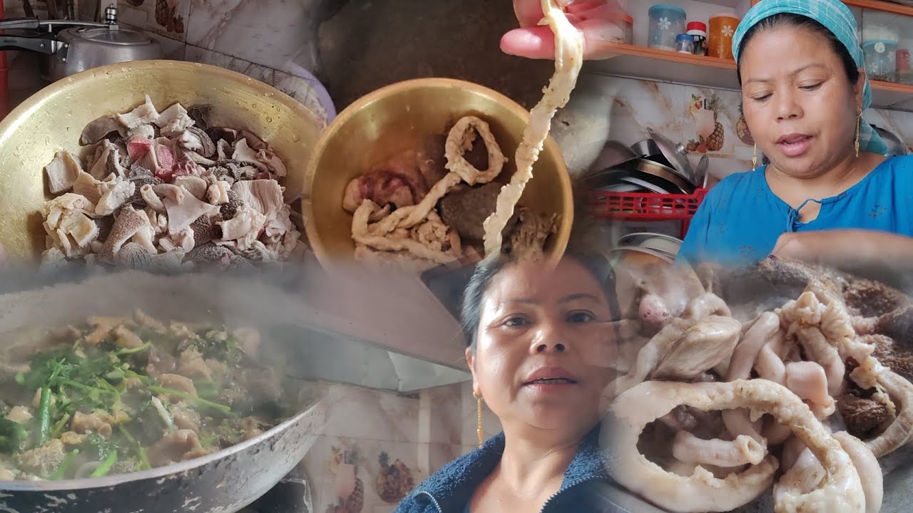 making mutton intestine garo style 🤤❤️🙏
