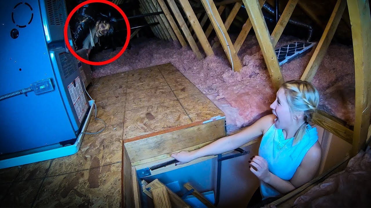 someone's living in our attic.. *Scare Prank*