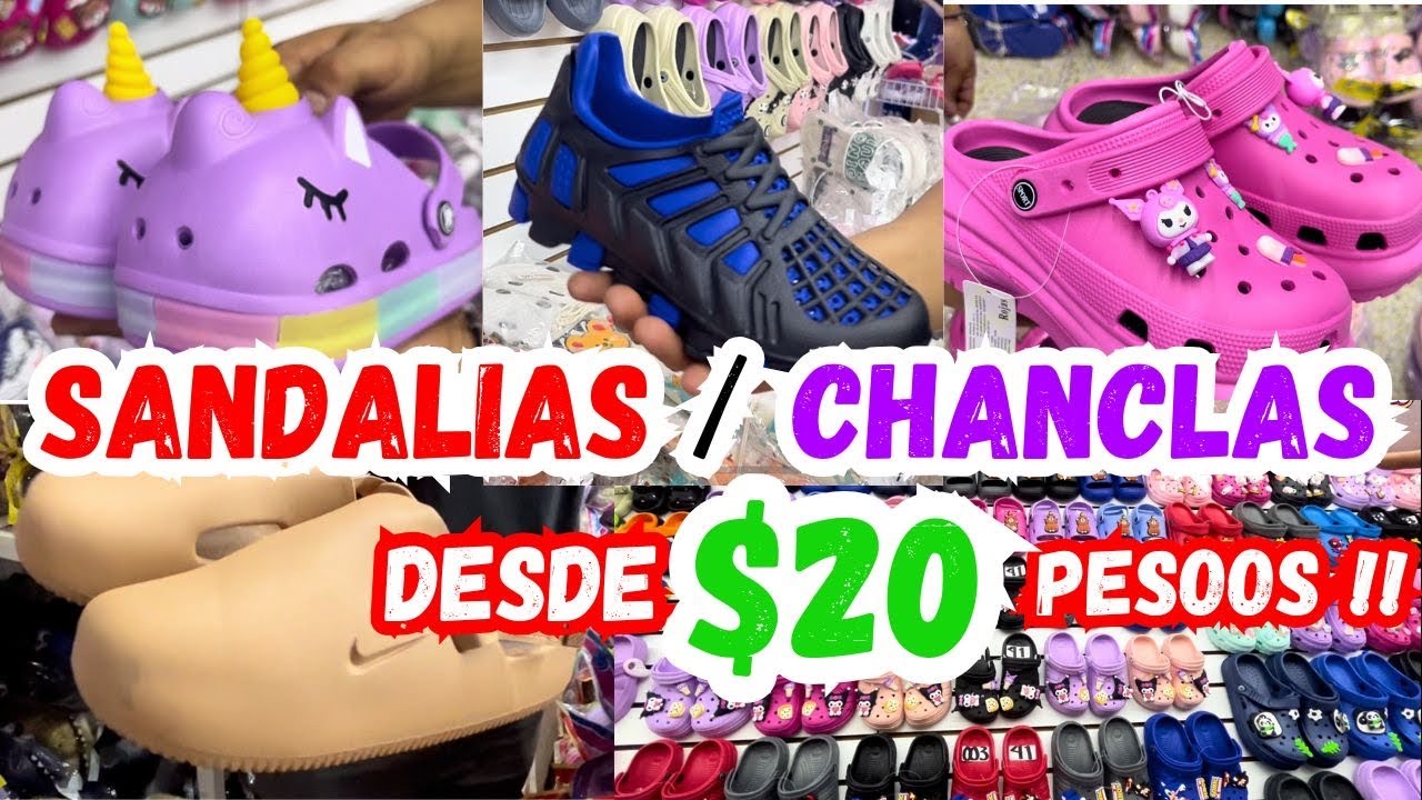 DESDE $20 Pesos CHANCLAS / SANDALIAS ECONÓMICAS | Tipo CROCS, Deportivas, Tipo TENNIS y más en CDMX