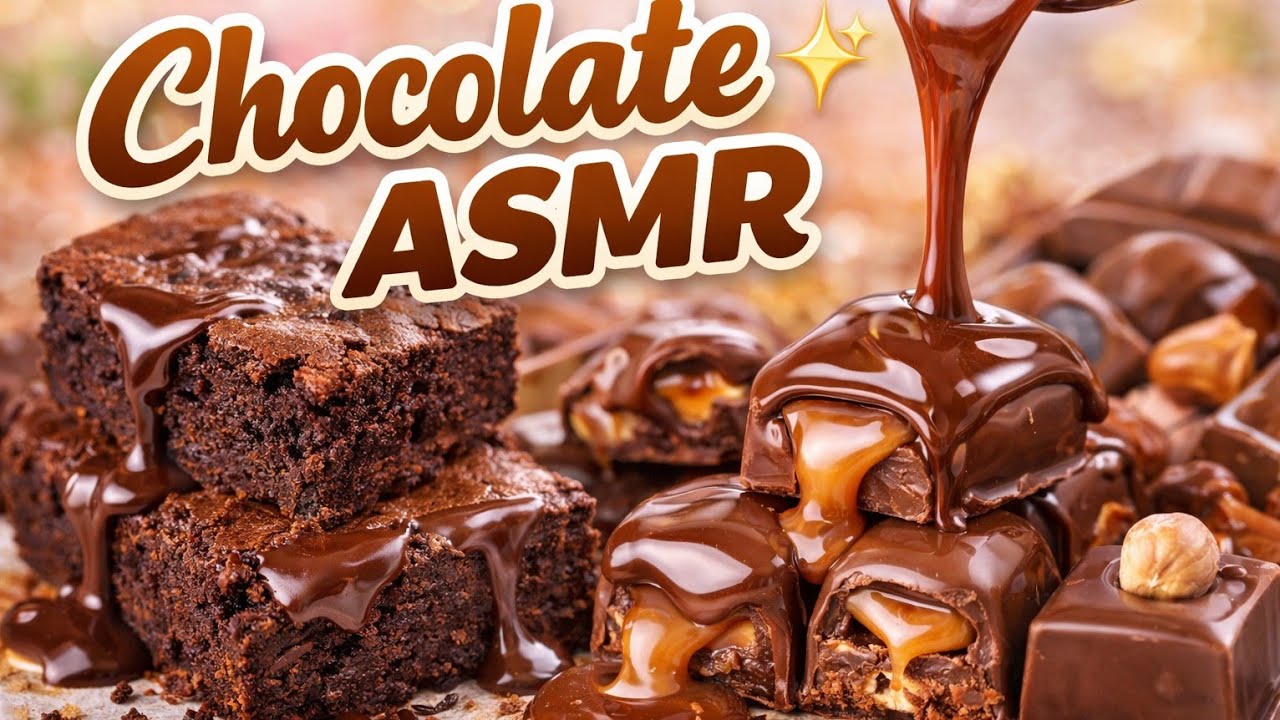 ASMR | Three chocolate plates