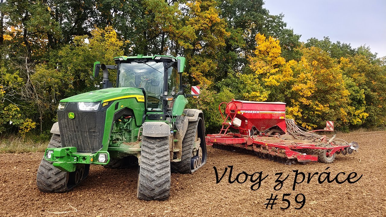 Vlog z práce #59 Setí ozimého žita s pásákem / John Deere 8RX 410 + Horsch Pronto 6DC