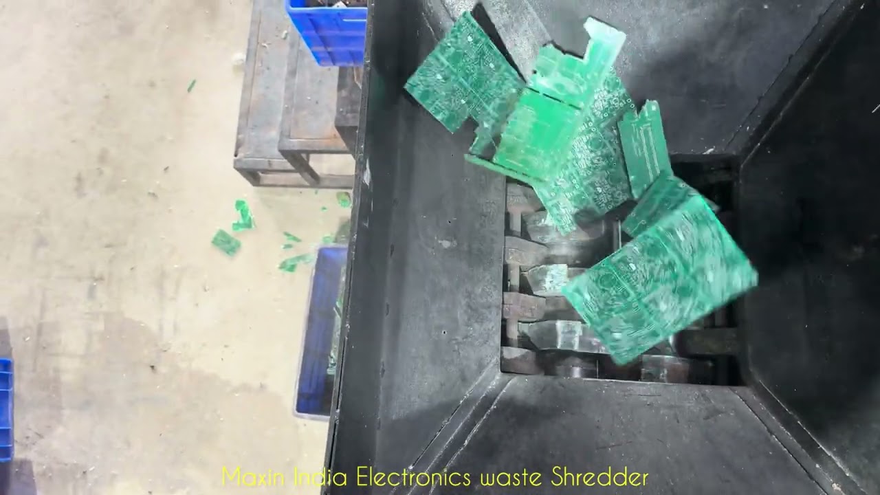 E-waste shredder, Electronics waste shredder, E-waste crusher, Dual shaft E-waste shredder machine,