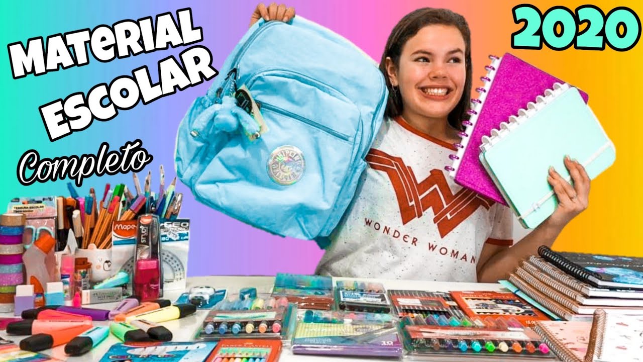 MEU MATERIAL ESCOLAR 2020 COMPLETO!!!