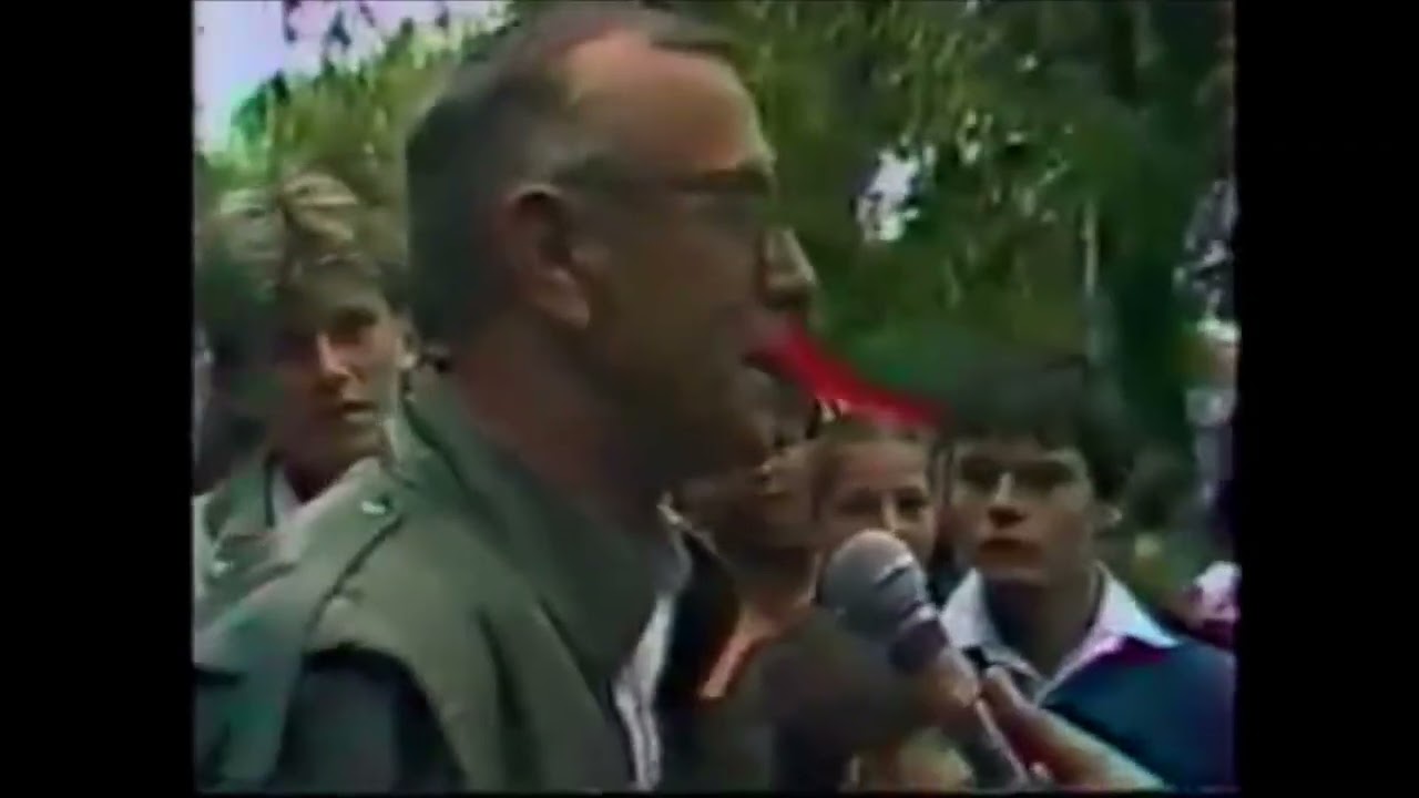 Zbigniew Nienacki na Turnieju Miast Iława - Jasło w 1985 roku