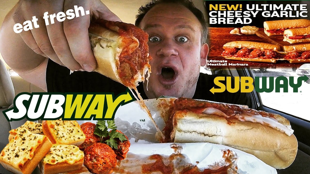 SUBWAY ⭐🧄CHEESY GARLIC ULTIMATE MEATBALL SUB🧄⭐ Food Review!!!
