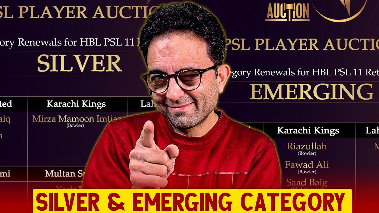 Silver and Emerging category renewals for PSL player auction 2026 🏏