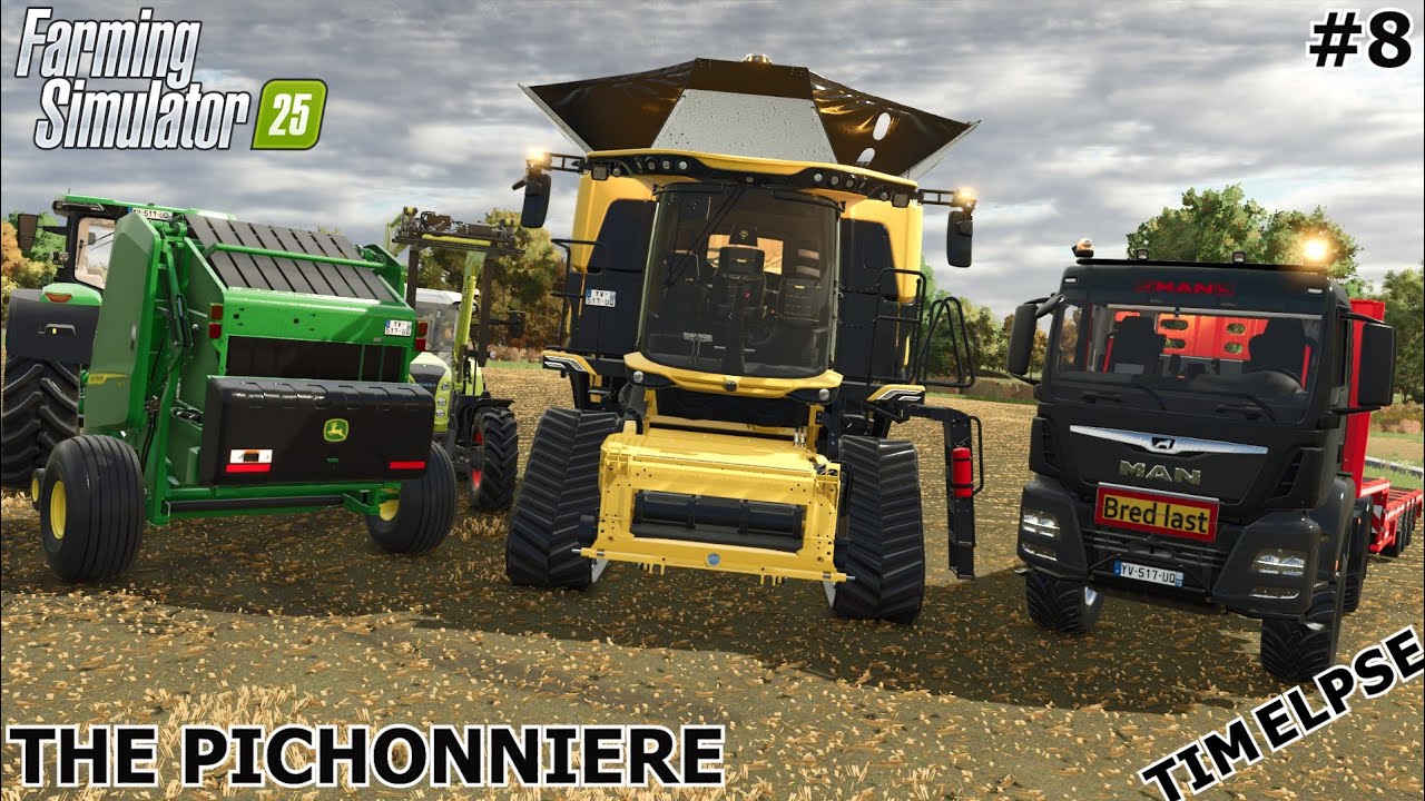 🔥 🚜NEW HOLLAND HARVESTING WINTER WHEAT | PICHONNIERE VALLEY | Farming Simulator 25 Episode 8   