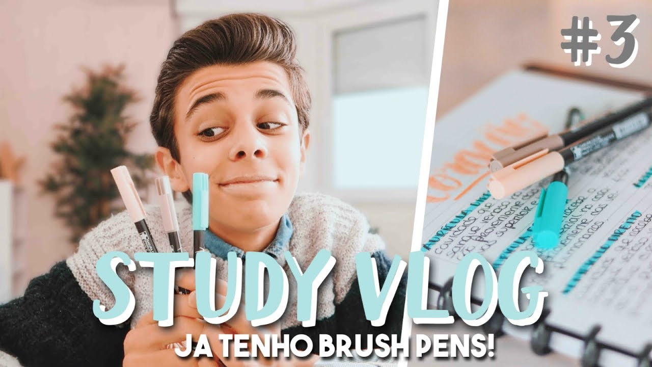 STUDY VLOG 3 // JÁ TENHO BRUSH PENS! | TiagoJLeitão