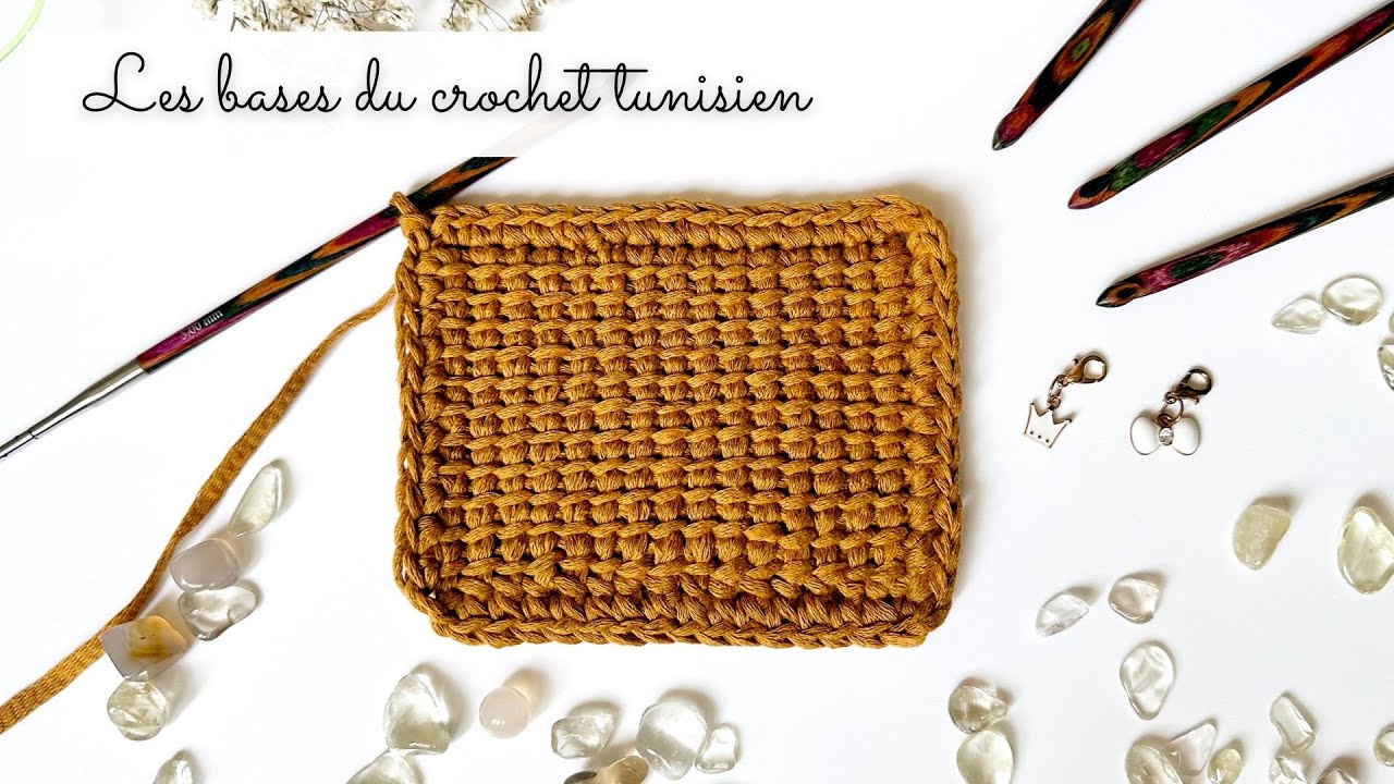 Apprendre les bases du crochet tunisien ✨ Tuto crochet facile pour débutant ✨ Crochet afghan Tuto 🧶