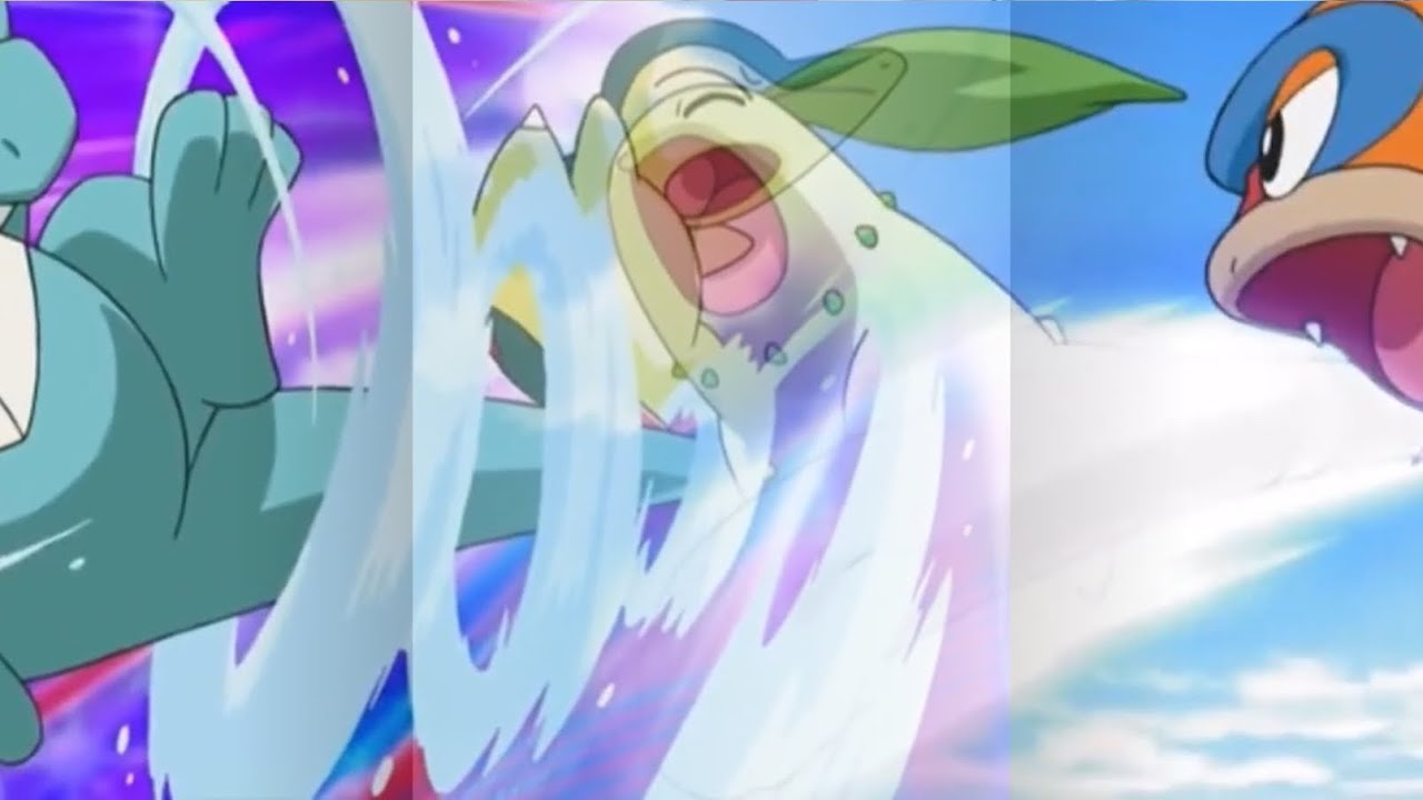 Pokemon: Monferno and Cyndaquil vs Totodile and Croconaw and Chikorita
