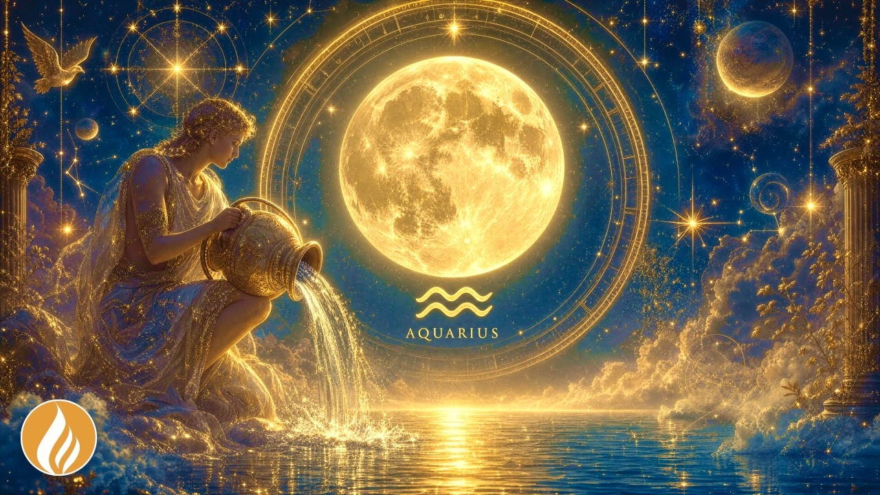 AQUARIUS FULL MOON ✨ Manifest New Beginnings & Find Clarity  (963 Hz + 7.83 Hz)