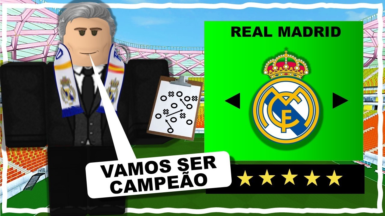 VIREI TÉCNICO DE FUTEBOL DO REAL MADRID NO COPA ROBLOX