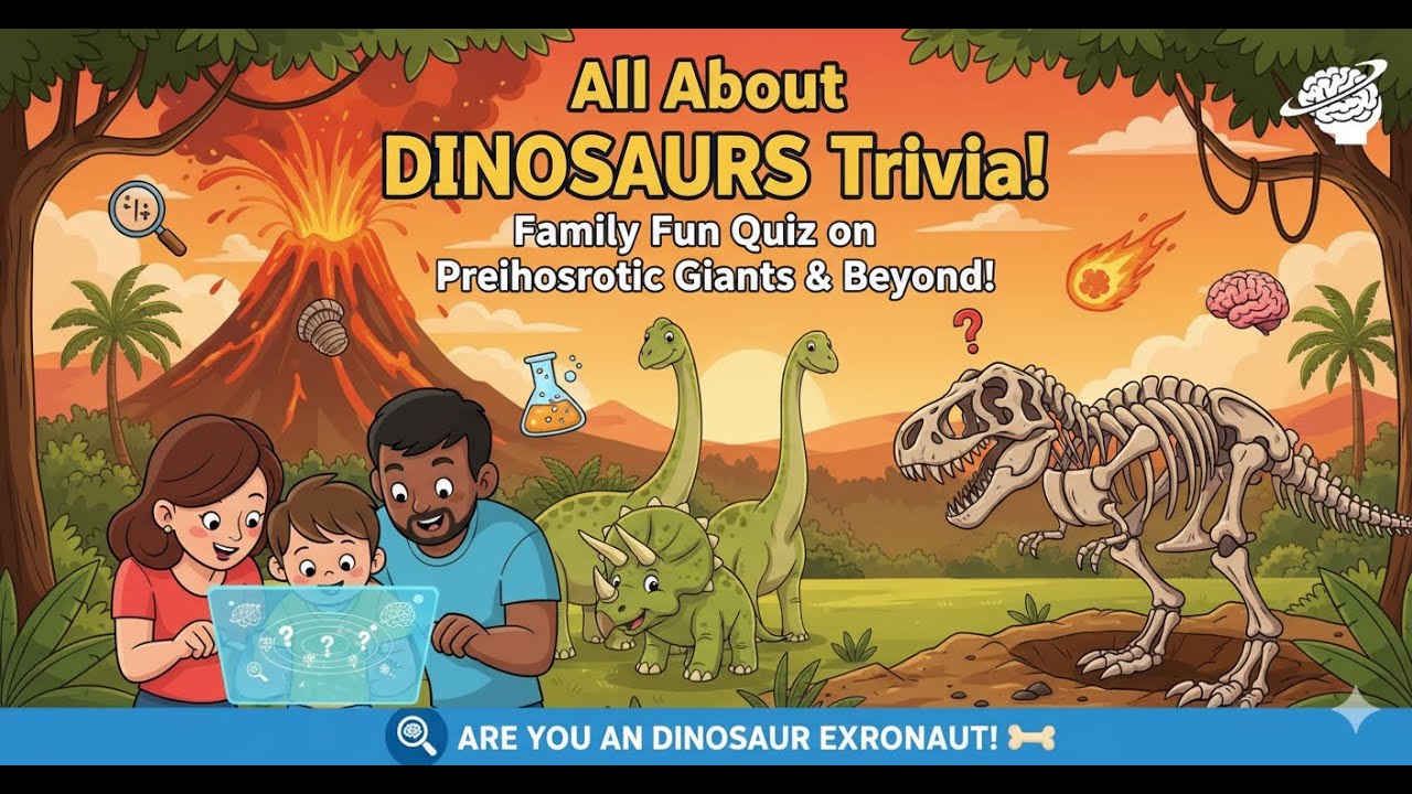 🦖🌋 All About DINOSAURS Trivia! | Family Fun Quiz on Prehistoric Giants! 🌿🧠