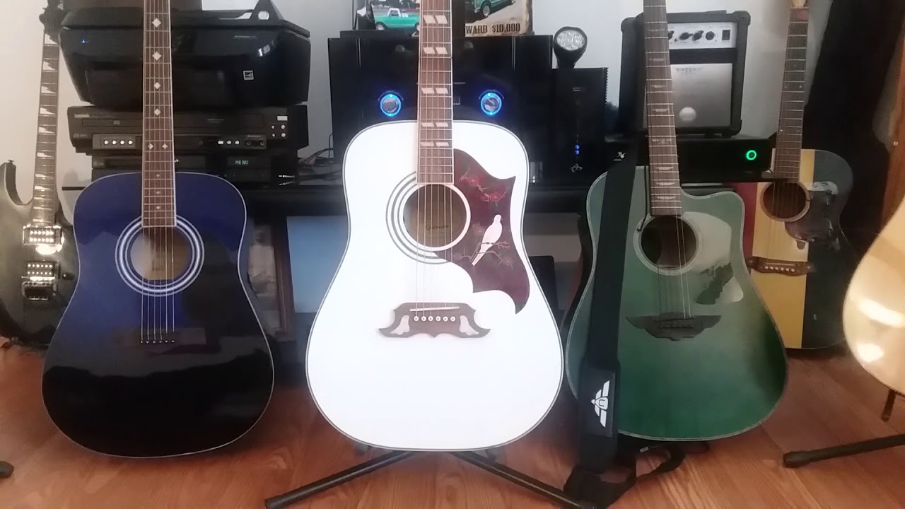 Review Epiphone Dove Pro Alpine White acoustic electric guitar review