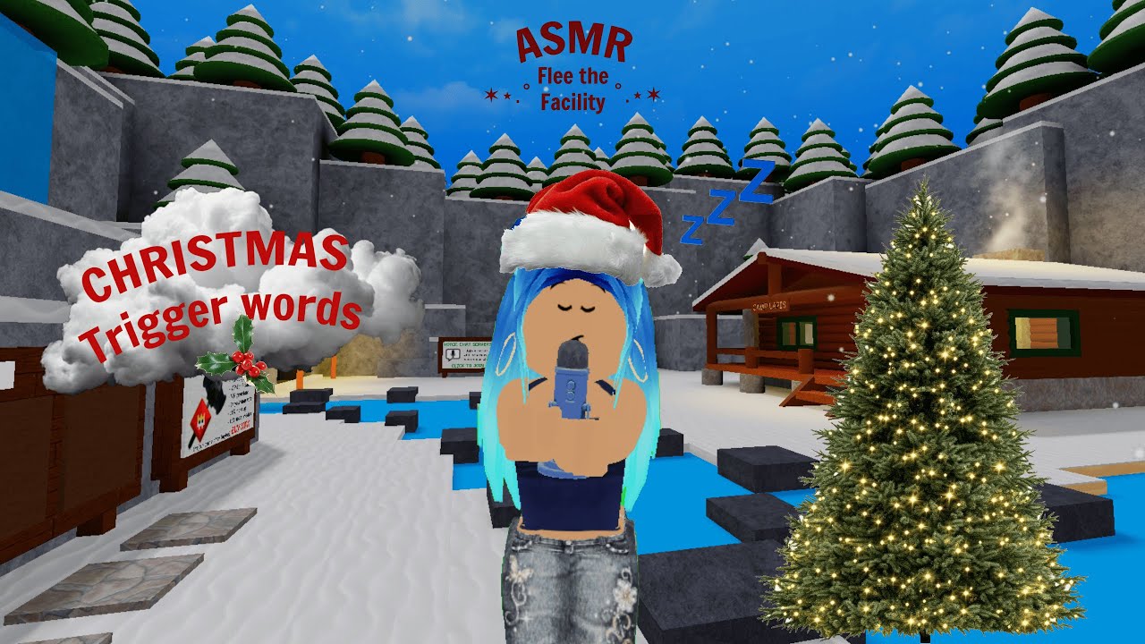 Roblox asmr ~ christmas trigger words (superr relaxing) + mouth sounds + FTF gameplay