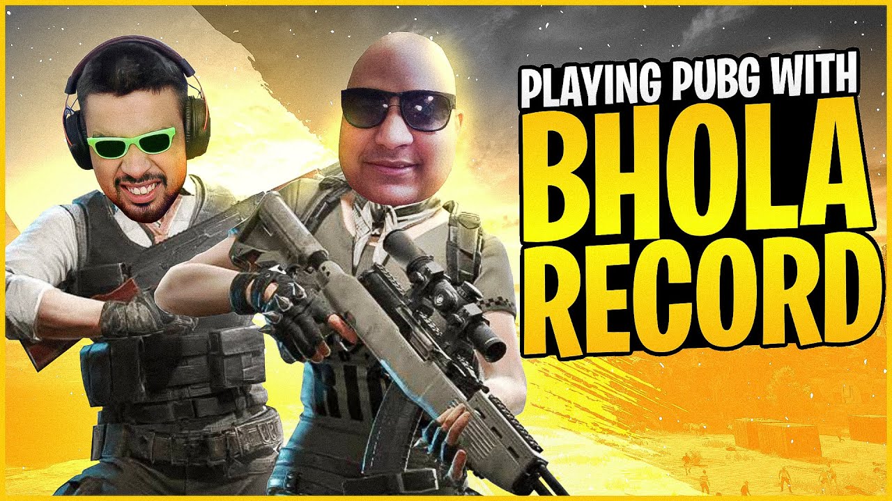 PLAYING PUBG MOBILE WITH BHOLA RECORD - FUNNY GAMEPLAY - FM RADIO GAMING