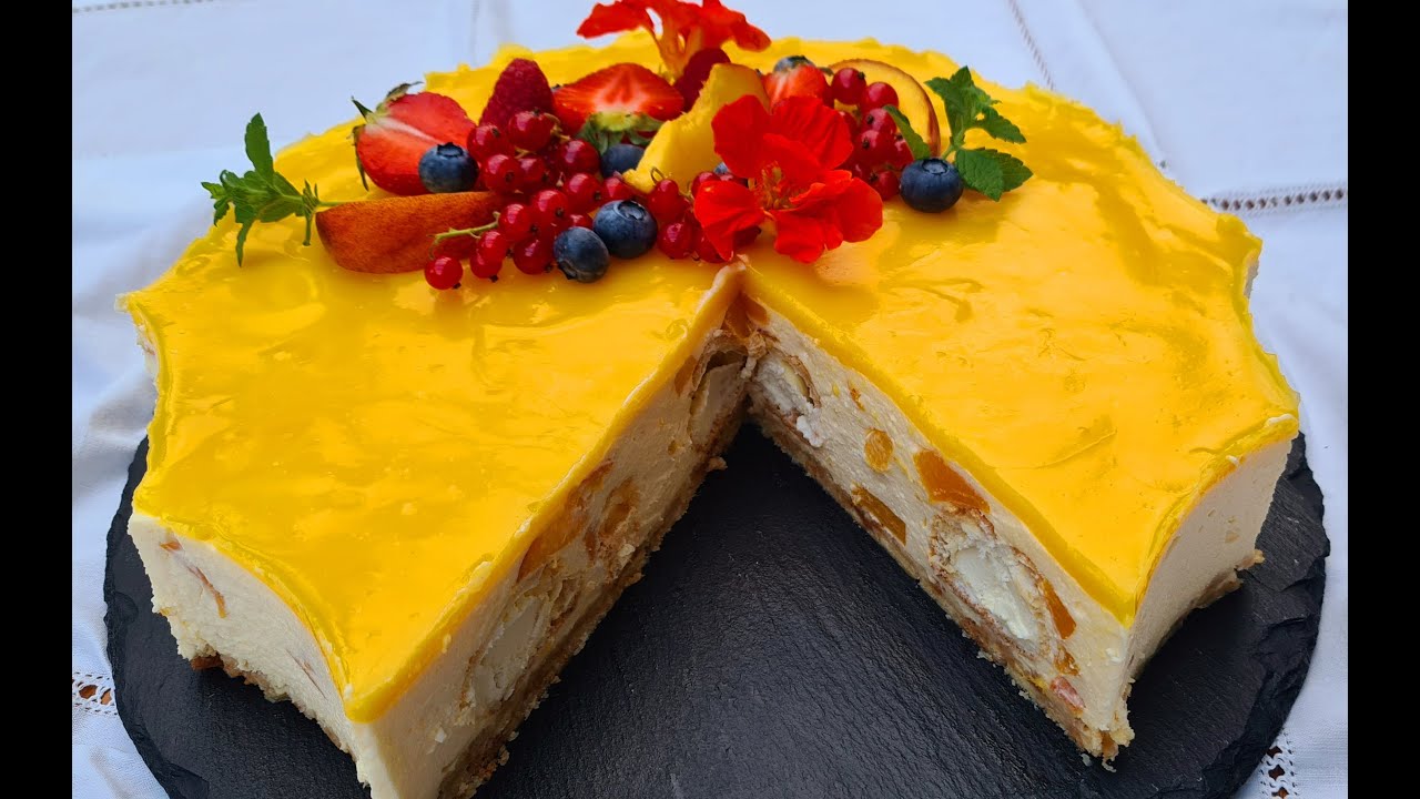 Pfirsich Maracuja Windbeutel Torte  (VEMMiNA)