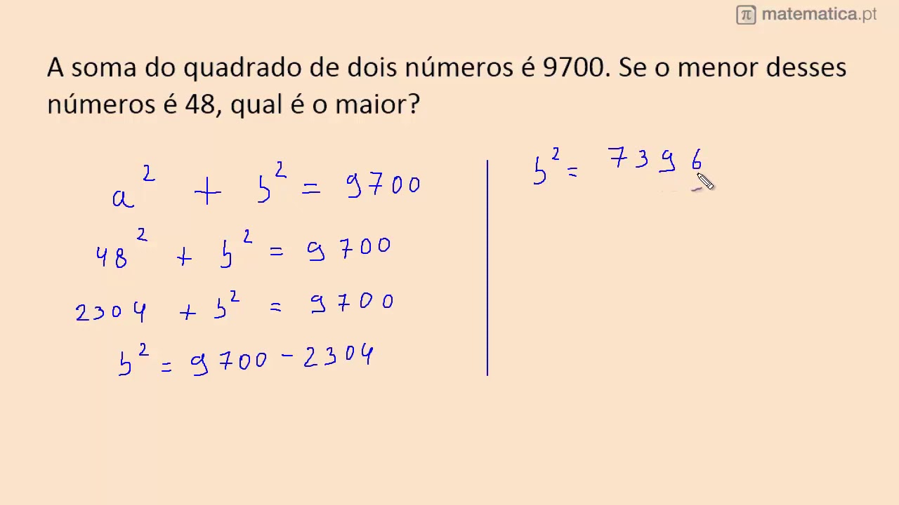 Resolução de um Problema com Números ao Quadrado