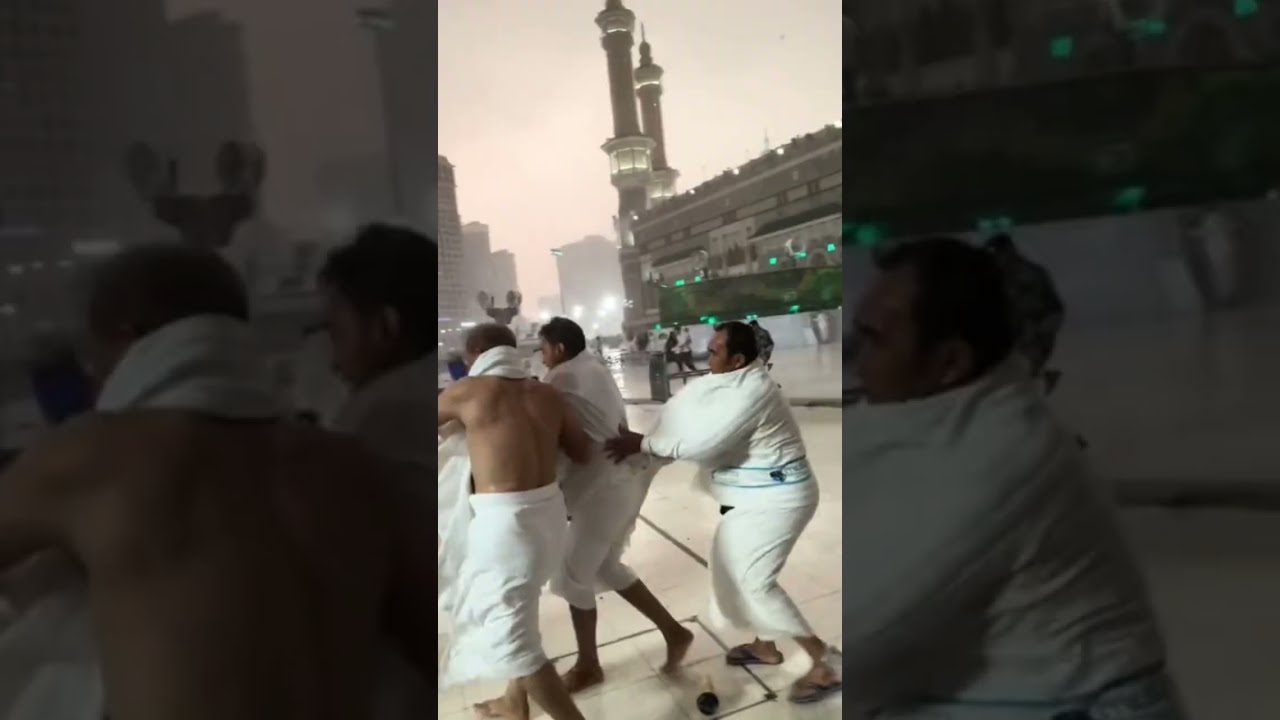 إعصار مكة 🌪..  مشاهد رهيبة ❗ mecca's storm