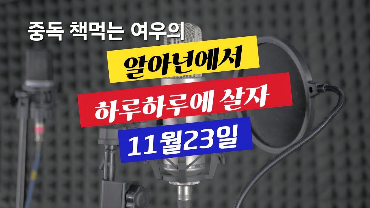 11월23일 중독책 먹는 여우의 특별한 이야기 알아넌에서 하루하루에 살자/ 바꿀수 있는 용기 