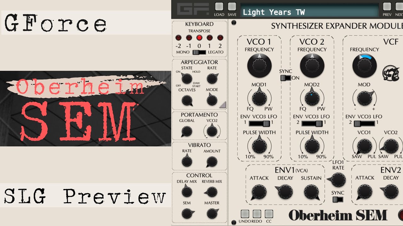 GForce | Oberheim SEM | Presets Preview (No Talk)