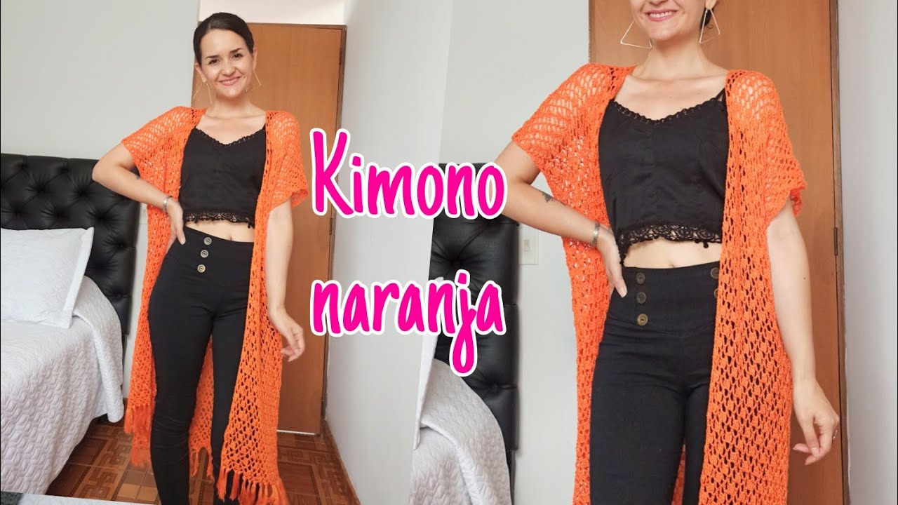 kimono naranja 🥰 Crochet mc (sobre medida)