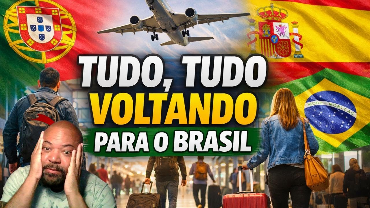 Milhares de brasileiros abandonam Portugal e retornam ao Brasil após tentativa na Espanha