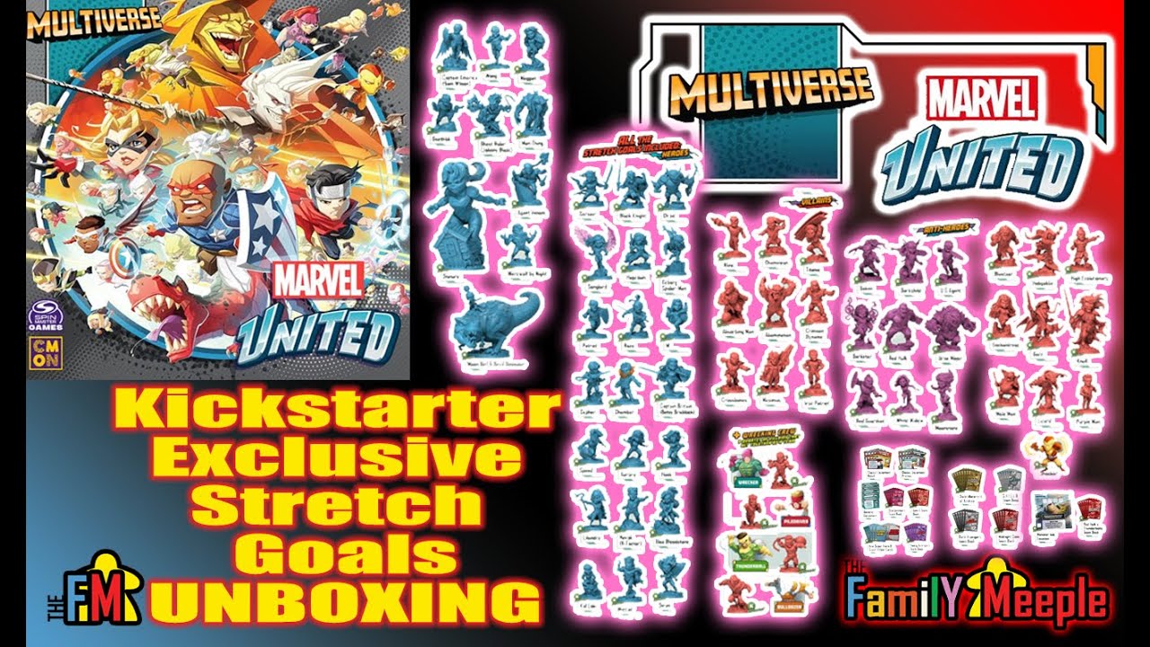 CMON SPINMASTERS - Marvel United: Multiverse - Kickstarter Exclusive Stretch Goals - Unboxing