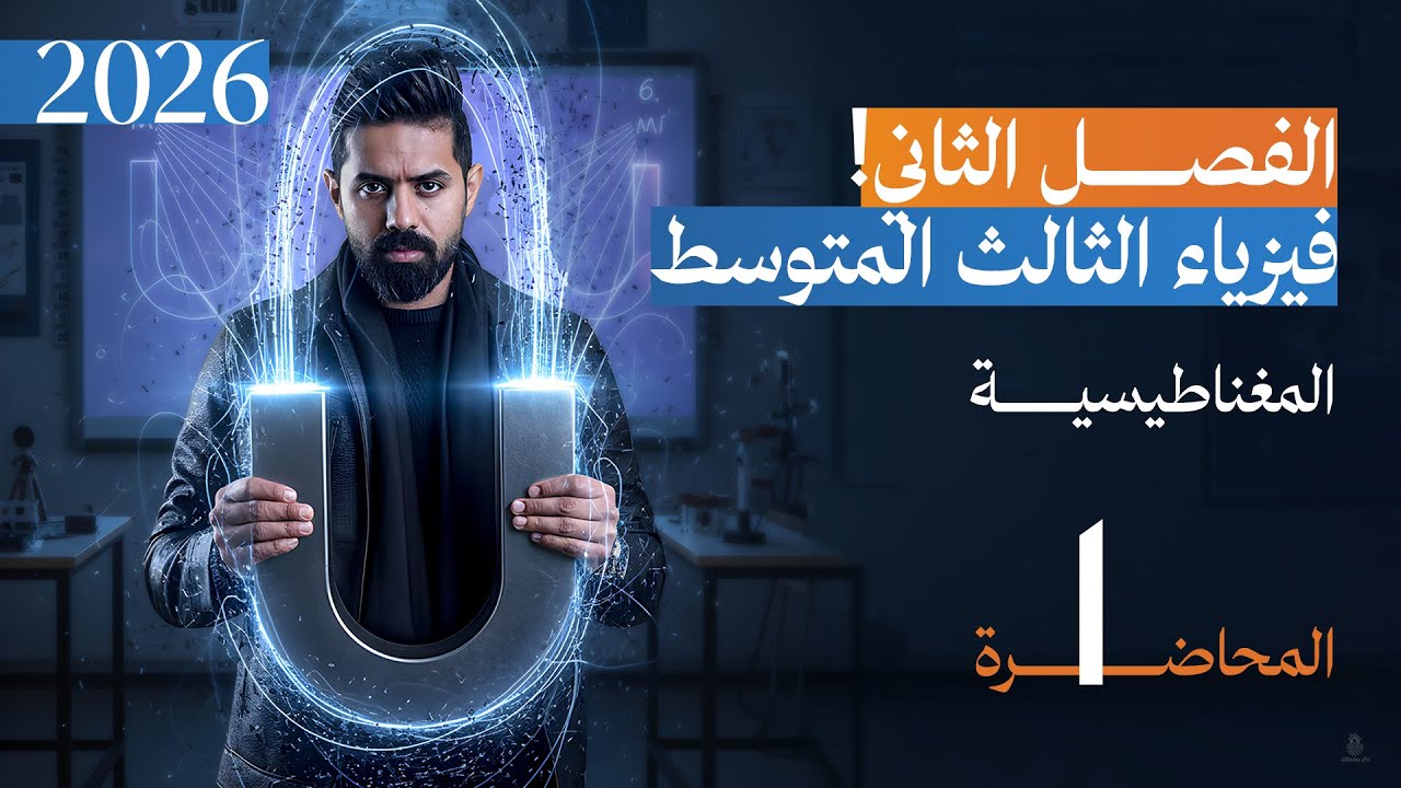فيزياء الثالث المتوسط | المنهج الجديد 2026 | الفصل الثاني | المحاضرة (1) | مفهوم المغناطيسية 