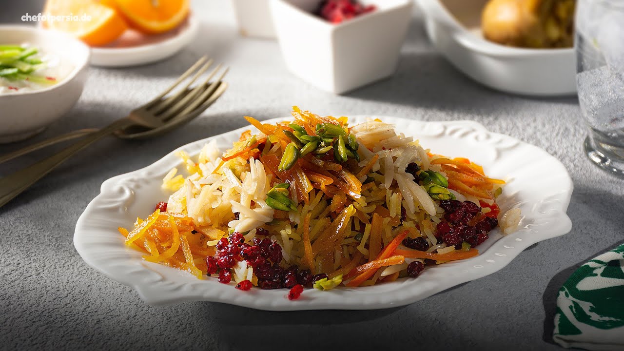 Shirin Polo: Safranreis mit kandiertem Orangenzauber 🍊