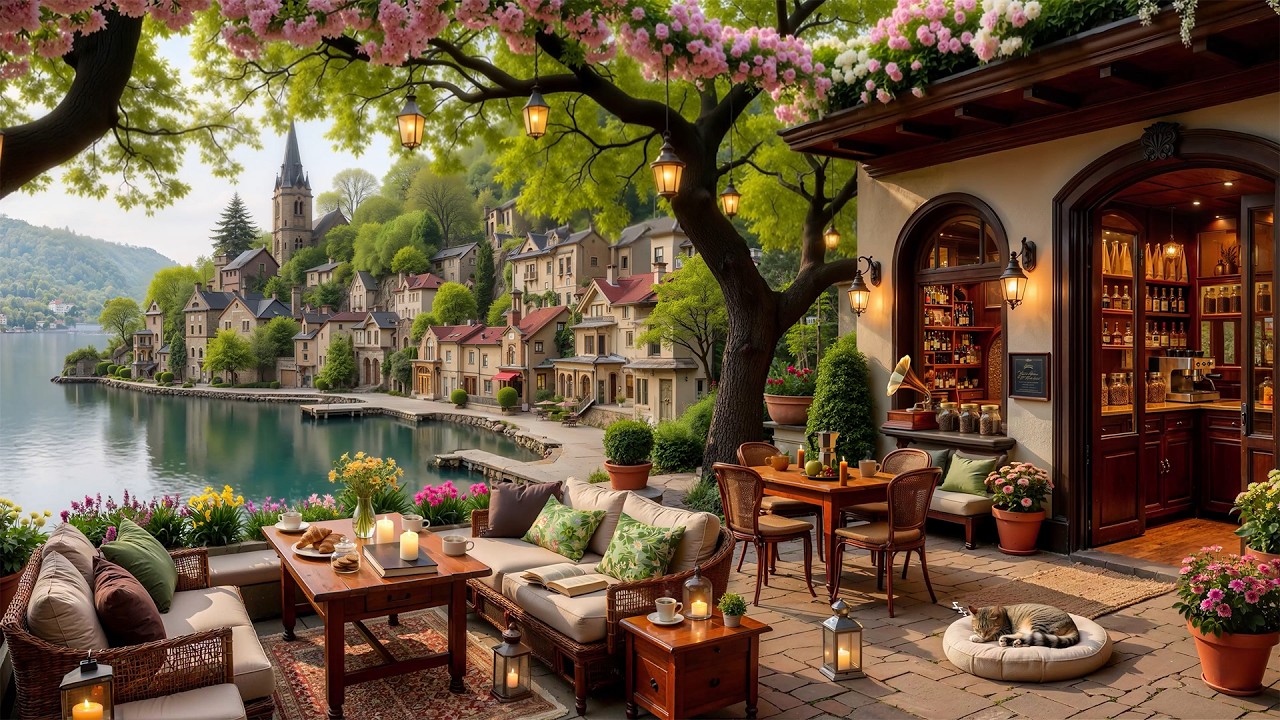 Begin Your Day with Smooth Spring Jazz Music 🌸 Cozy Coffee Shop Ambience & Relaxing Piano Jazz Music