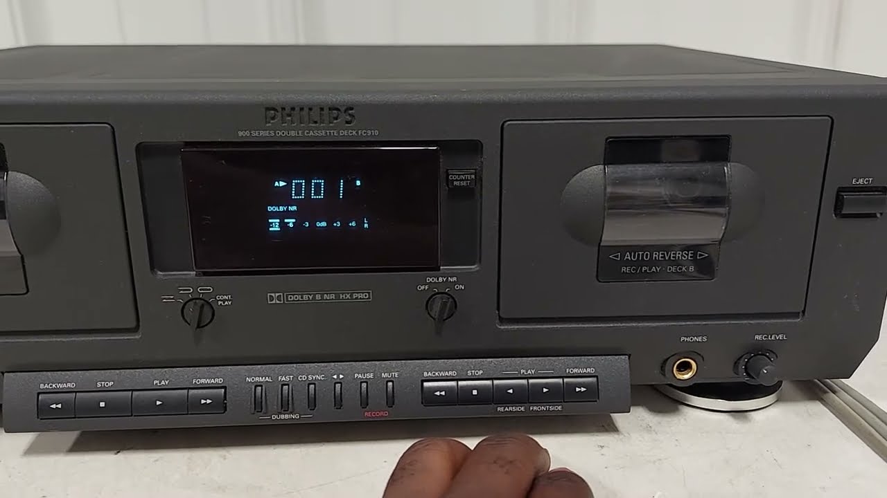 phillips cassette dual deck fc910 Test