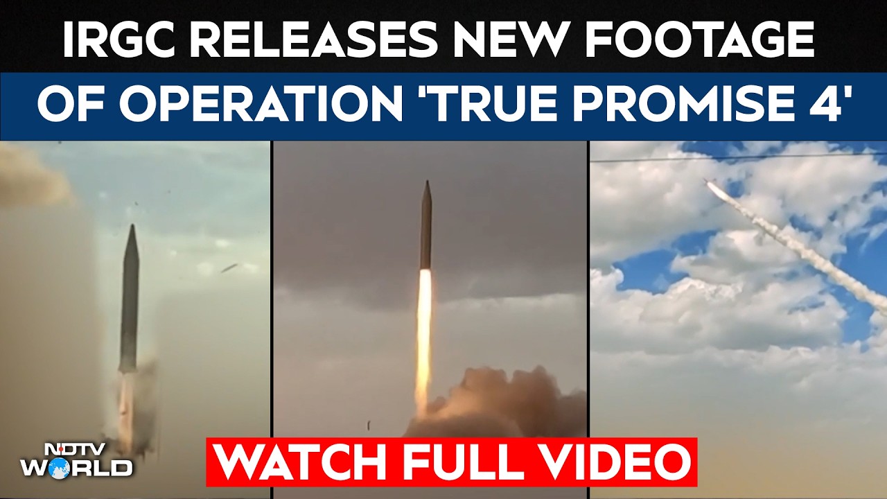 Iran Missile Launch Video | IRGC Releases Footage Of 31st Missile Wave Under Op 'True Promise 4'