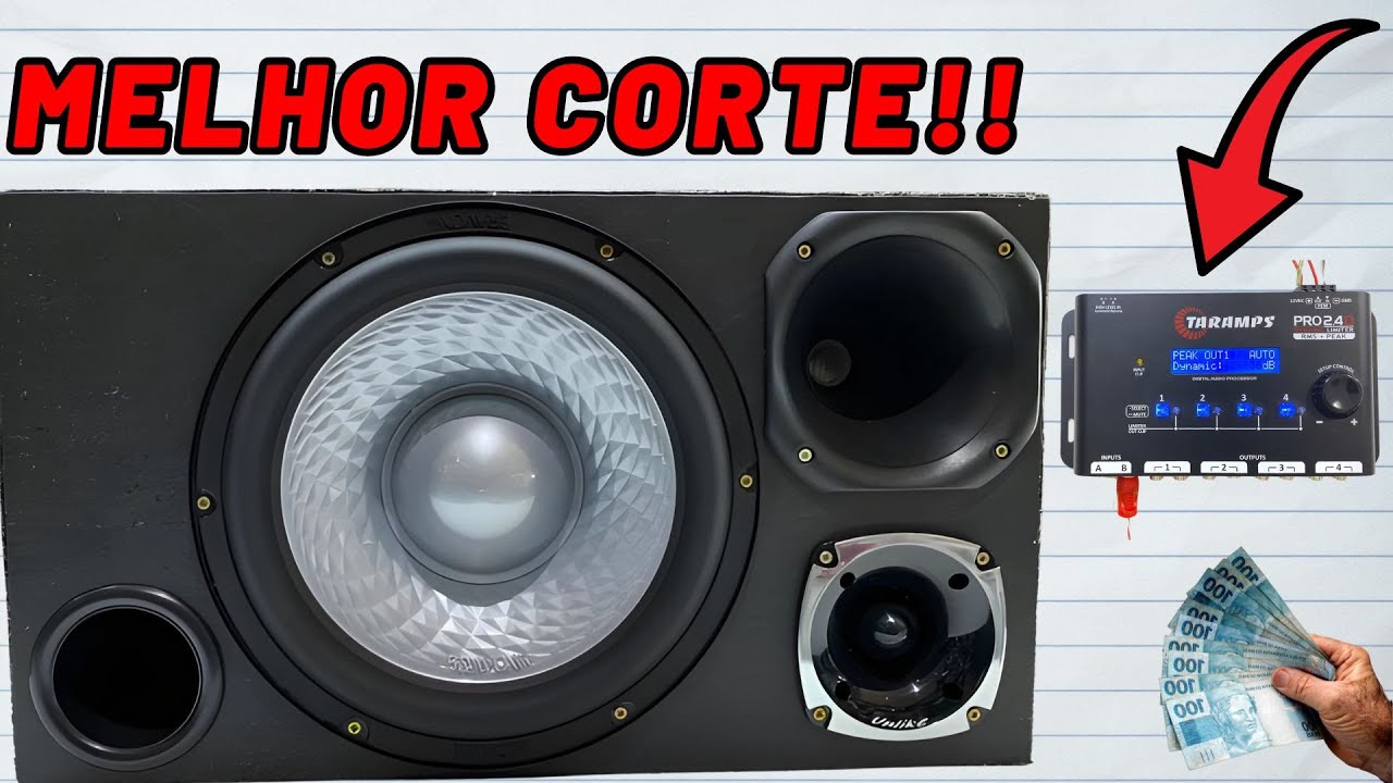 💡como regular caixa trio corte de frequencia  bravox uxp 500 rms corneta d250x, super twetter