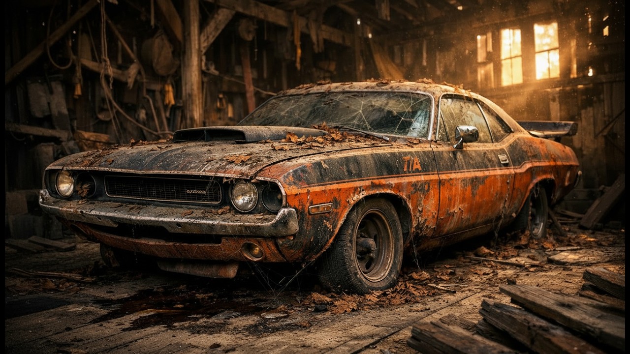 ASMR Car Restoration Full Rebuild of 1970 Dodge Challenger T/A Barn Find from  to Looking New
