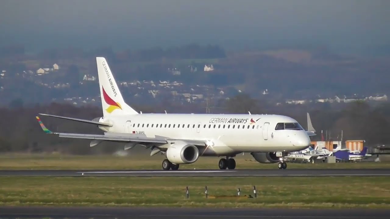 German Wings KL1471 Arriving GLA RWY 05 #avgeeks #aviation #planespotting #glasgowairport #embraer