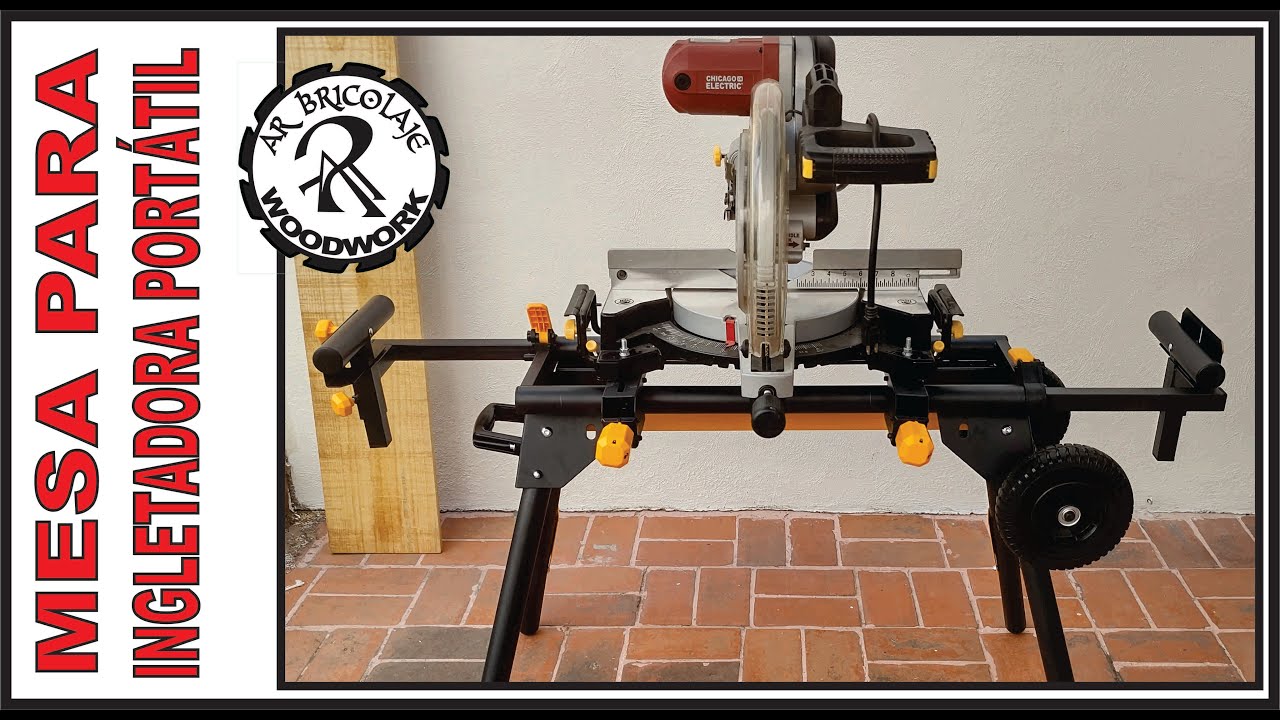 MESA PARA INGLETADORA PORTÁTIL CON LLANTAS / RESEÑA PIE PARA SIERRA INGLETADORA TOUGHBUILT S510