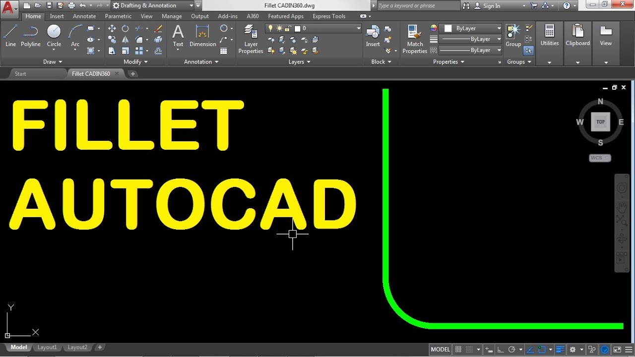 Как использовать скругление в AutoCAD 2018