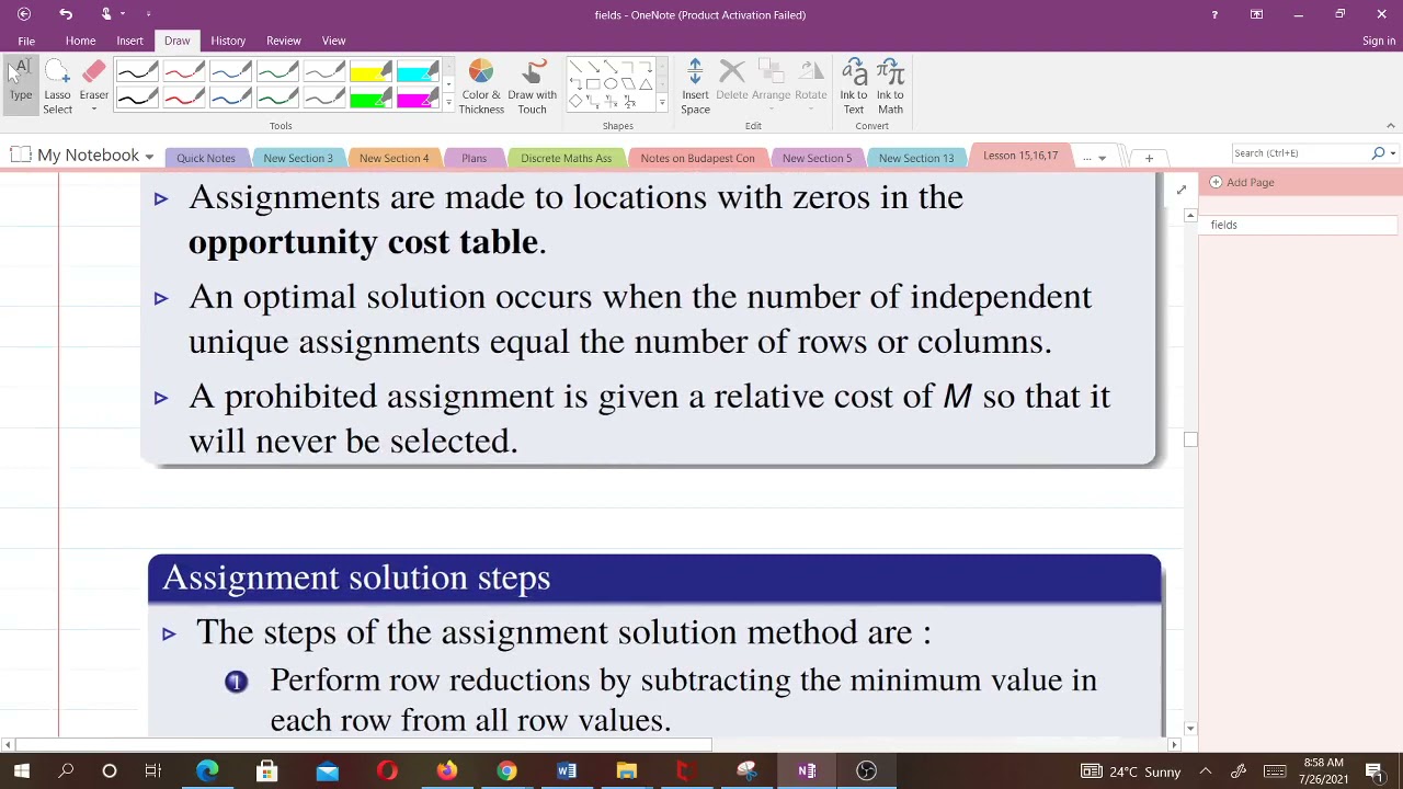 Solving Assignment Problems (Lesson 16)