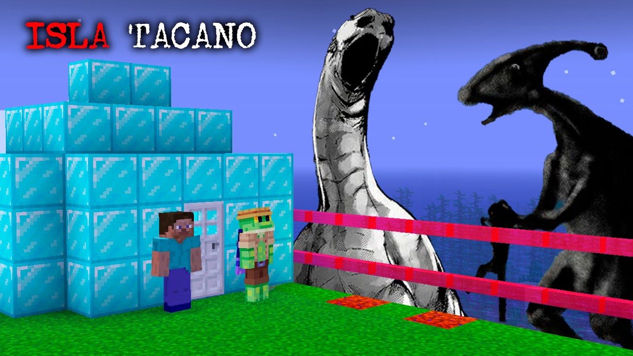 sobreviviendo en la isla tacano ¿humanos? o que son? | mini pelicula dinosaurios