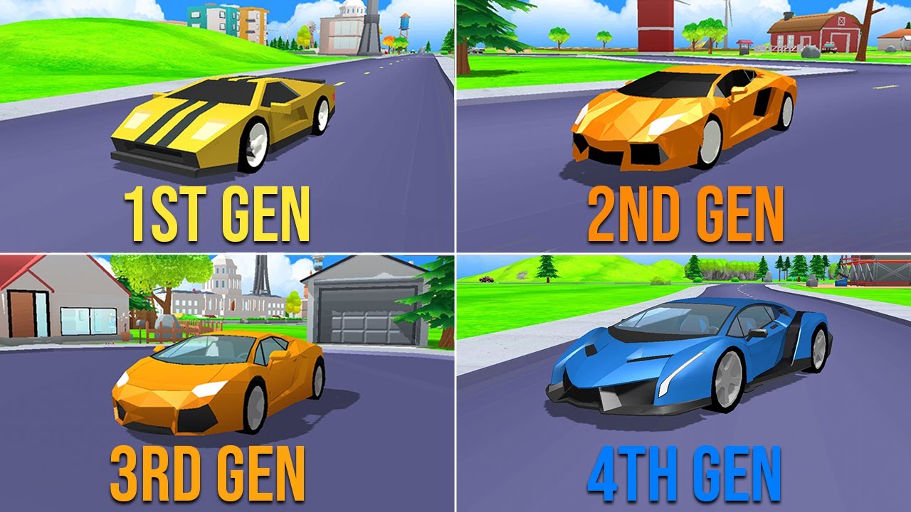 Dude Theft Wars All 4 Different Generations of Lamborghini Comparison !!! 🤔🤔🤔