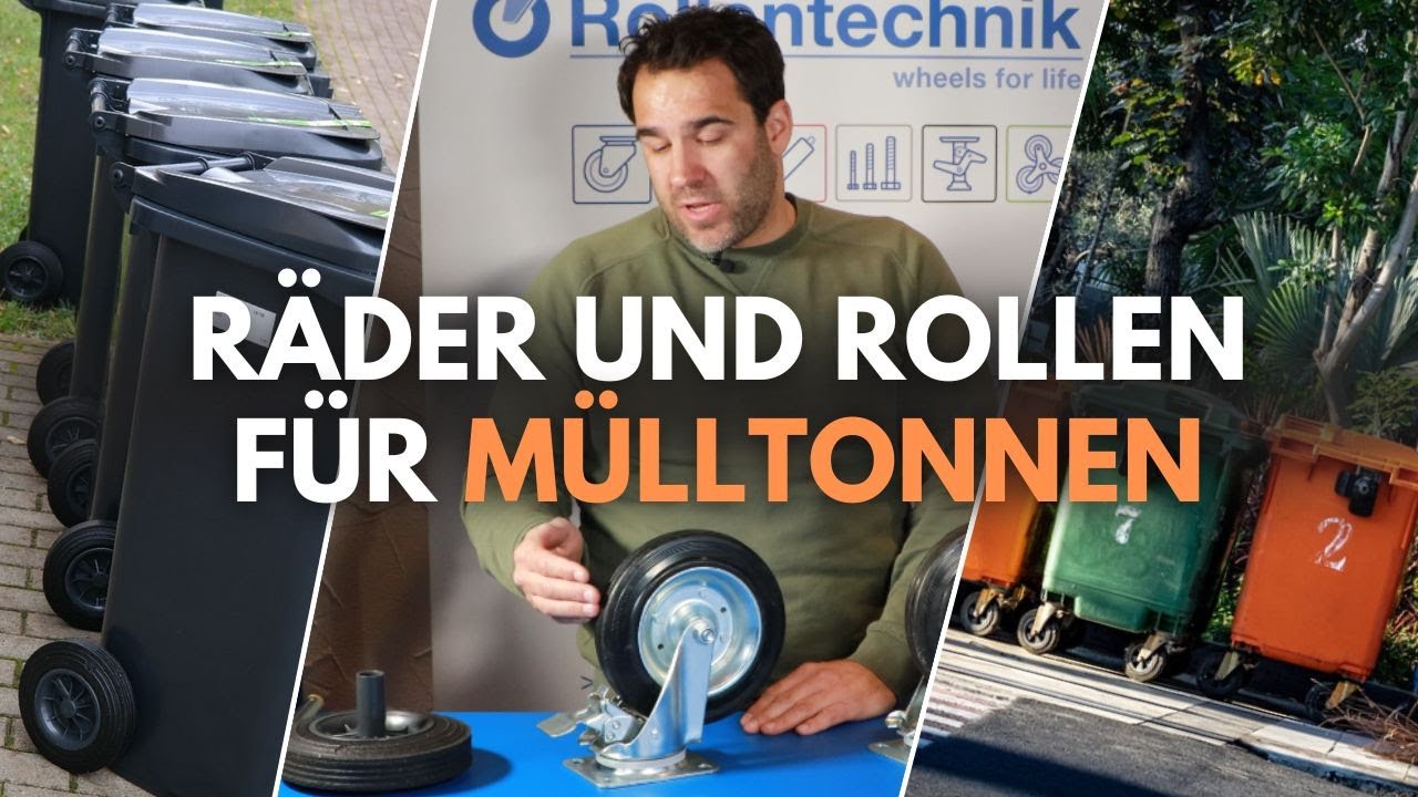 Gib deinen Müll eine richtige Abfuhr! | Unsere Räder und Rollen für Mülltonnen