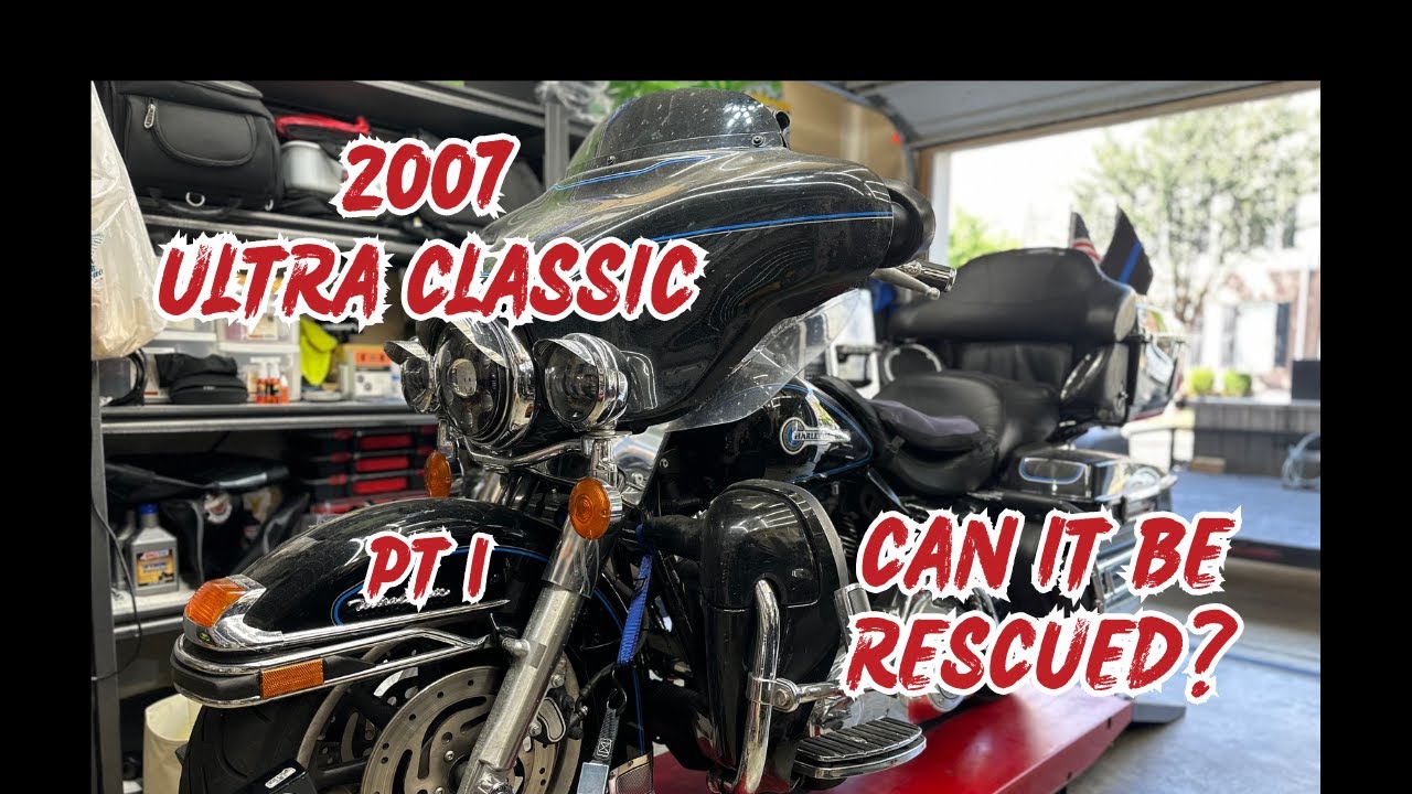 2007 ULTRA CLASSIC RESCUE Pt 1! Overview of the bike and removal of the fuel tank.