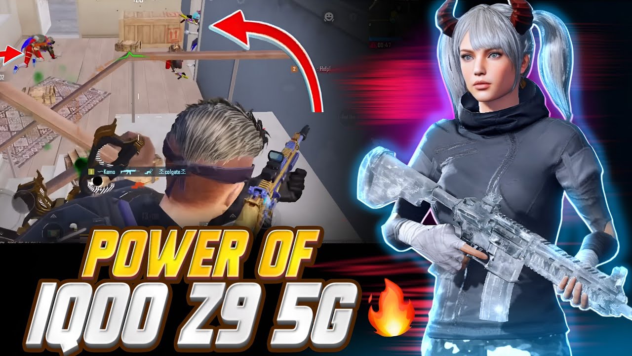 Power Of 💥 IQOO Z9 5G 💀| 1v4 in 60 fps 🤡