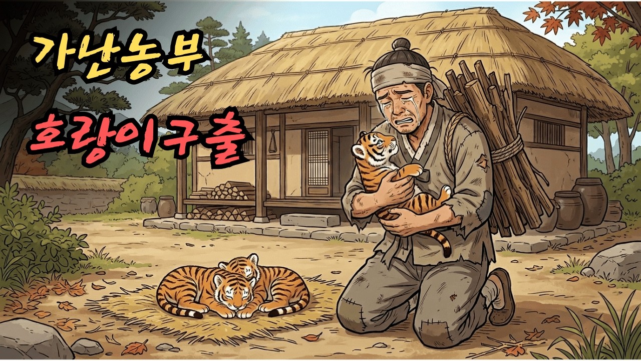 가난한 농부가 뜻밖에도 굶주리고 추위에 떨던 새끼 호랑이를 구해낸 가슴 따뜻한 이야기. |민담 |전설 |설화 |옛날이야기 |오디오북