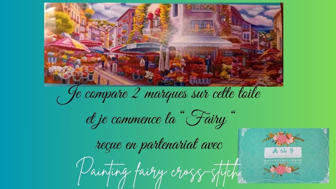 Je compare 2 marques sur cette toile Je commence la Fairy partenariat : painting fairy cross stitch