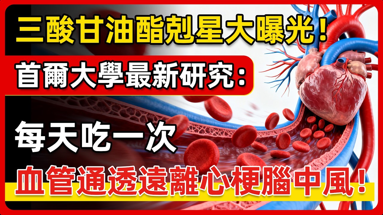 每天一碗飯=養血管炸彈？首爾大學最新研究發現：「三酸甘油酯」的天然剋星大曝光！每天吃一次，三酸甘油酯暴降40%!血管通透遠離心梗腦中風。