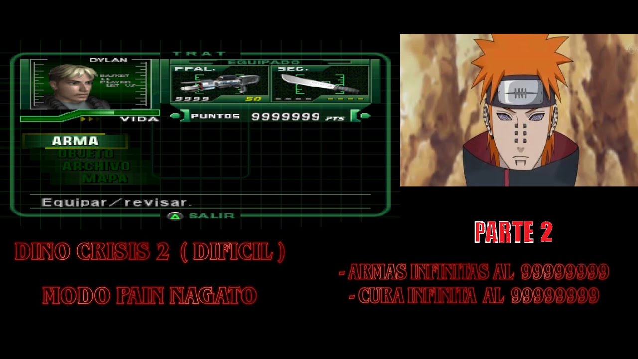 DINO CRISIS 2 , ARMAS Y VIDA INFINITA AL 999999999 , PARTE 2
