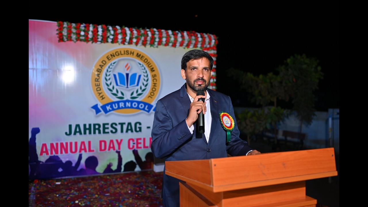 Correspondent Sir Shaik Fayaz Ahmed Speech #jahrestag #hems #hyderabad EM School